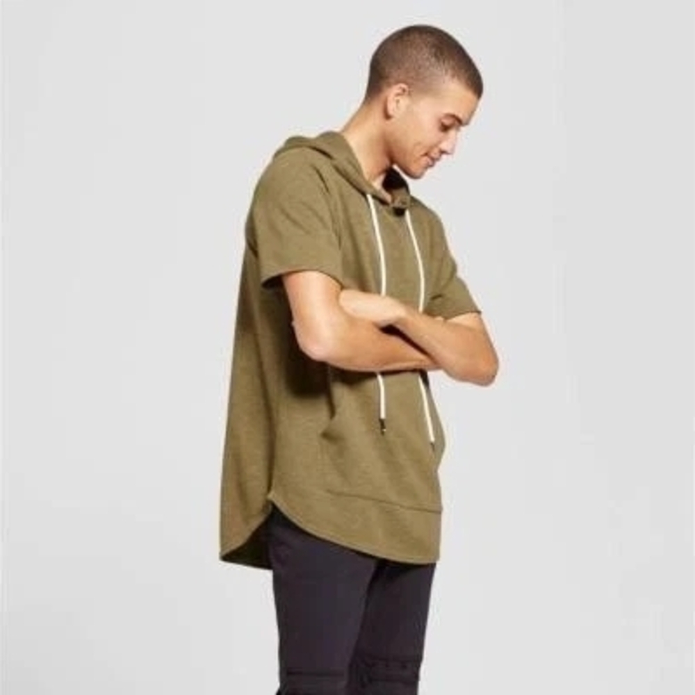 JACKSON Olive Green Short Sleeve Hoodie